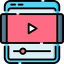 ui,music and multimedia,video player,play button,browser,social media,play,online,feed,online video
